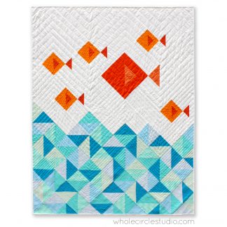 Little Fishies quilt pattern by Sheri Cifaldi-Morrill | whole circle studio. Great gift for a baby or child. Quilt pattern available at shoptest.wholecirclestudio.com