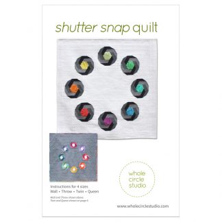 Shutter Snap quilt pattern by Sheri Cifaldi-Morrill | whole circle studio. Foundation paper piecing pattern. Great gift for photography enthusiast. Quilt pattern available at shoptest.wholecirclestudio.com