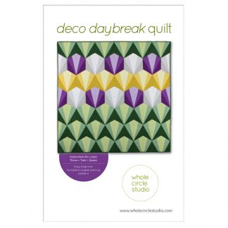 Deco Daybreak quilt pattern by Sheri Cifaldi-Morrill | whole circle studio. Foundation paper piecing pattern. Great for beginners! Quilt pattern available at shoptest.wholecirclestudio.com