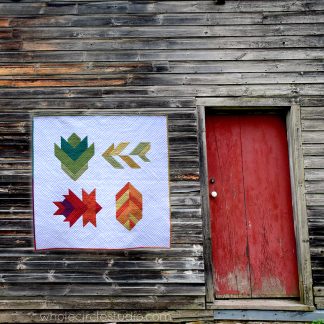 Make your own Leaf Peepers quilt. A beautiful rustic themed wall hanging or larger quilt. Leaf Peepers was inspired by the beautiful color progression of autumn foliage in the United States. This quilt pattern is a collaboration of Sheri Cifaldi-Morrill/Whole Circle Studio and Leah Day.
