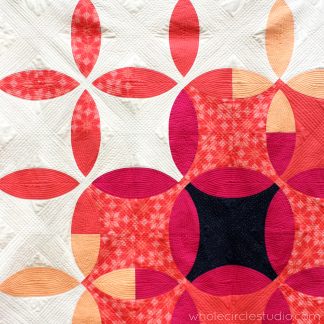 Picnic Petals is a modern quilt based on a traditional Flowering Snowball block. This tested pattern contains both detailed instructions and diagrams, making it easy to piece. Instructions are provided for three sizes: Throw, Twin and Queen. Pattern by wholecirclestudio.com