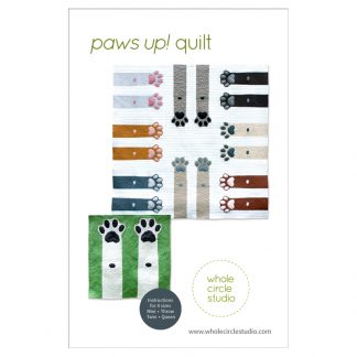 Dog and cat lovers unite! This makes the perfect gift for anyone with a special furry pet in their life. Paws Up! is a fun, adorable quilt that uses intermediate foundation paper piecing techniques. Layout instructions are provided to make a Mini, Throw, Twin or Queen quilt. This tested pattern contains both detailed instructions and diagrams, making it easy to piece. Each Paws Up! block consists of 2 paws/legs and measures 30" x 30" making it a flexible design to customize your own quilting project.