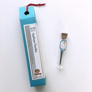 Tulip Hiroshima Applique Needles #10 Big Eye. Made in Japan. Perfect for piecing needle-turn applique quilt tops.