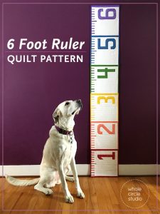 This 6' Ruler quilt pattern is a cheeky reminder in this time of social distancing of what six feet (or 2 yards for us quilters!) looks like. Make this tape measure quilt/runner as a utilitarian decoration for display and use at your next socially distanced gathering. When not being used for a utilitarian purpose, it also makes a fun table or bed runner. Make one as a gift a tinkerer, teacher, kid, or baby as a wall hanging or growth chart.