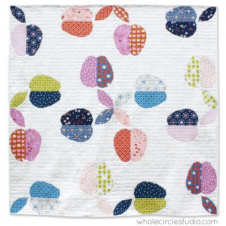 Make this fresh, modern quilt for your home! Apple Turnover is a fun, foundation paper piecing pattern. Download the PDF pattern — instructions included for four sizes: mini, table runner, wall and throw. Use your scraps from your fabric stash, your favorite fat eighths, fat quarters, and yardage!