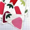 Berry Blossoms quilt blocks — a fun, easy foundation paper piecing (FPP) pattern. Available at wholecirclestudio.com